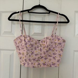 Zara Cropped Floral Top